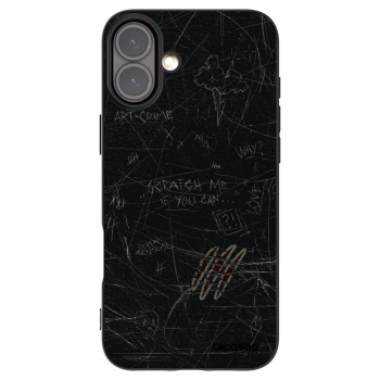 Picasee Μαύρη θήκη σιλικόνης για Apple iPhone 16 Plus - SCRATCH