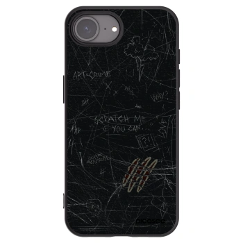 Picasee Μαύρη θήκη σιλικόνης για Apple iPhone 16e - SCRATCH