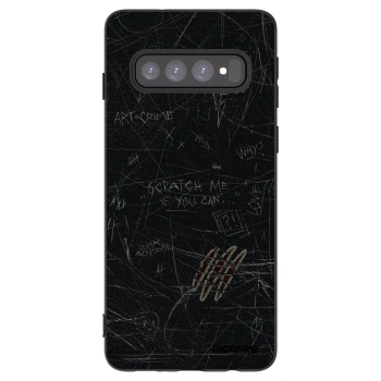 Picasee Μαύρη θήκη σιλικόνης για Samsung Galaxy S10 G973 - SCRATCH