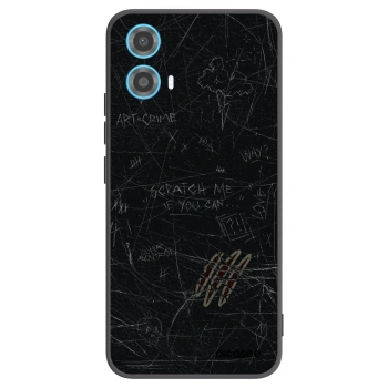 Picasee Μαύρη θήκη σιλικόνης για Motorola Moto G34 5G - SCRATCH