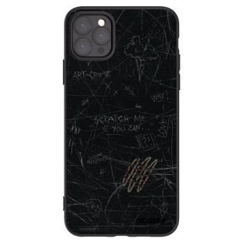 Picasee Μαύρη θήκη σιλικόνης για Apple iPhone 11 Pro Max - SCRATCH