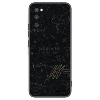 Picasee Μαύρη θήκη σιλικόνης για Samsung Galaxy S20 G980F - SCRATCH
