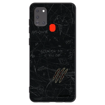 Picasee Μαύρη θήκη σιλικόνης για Samsung Galaxy A21s - SCRATCH