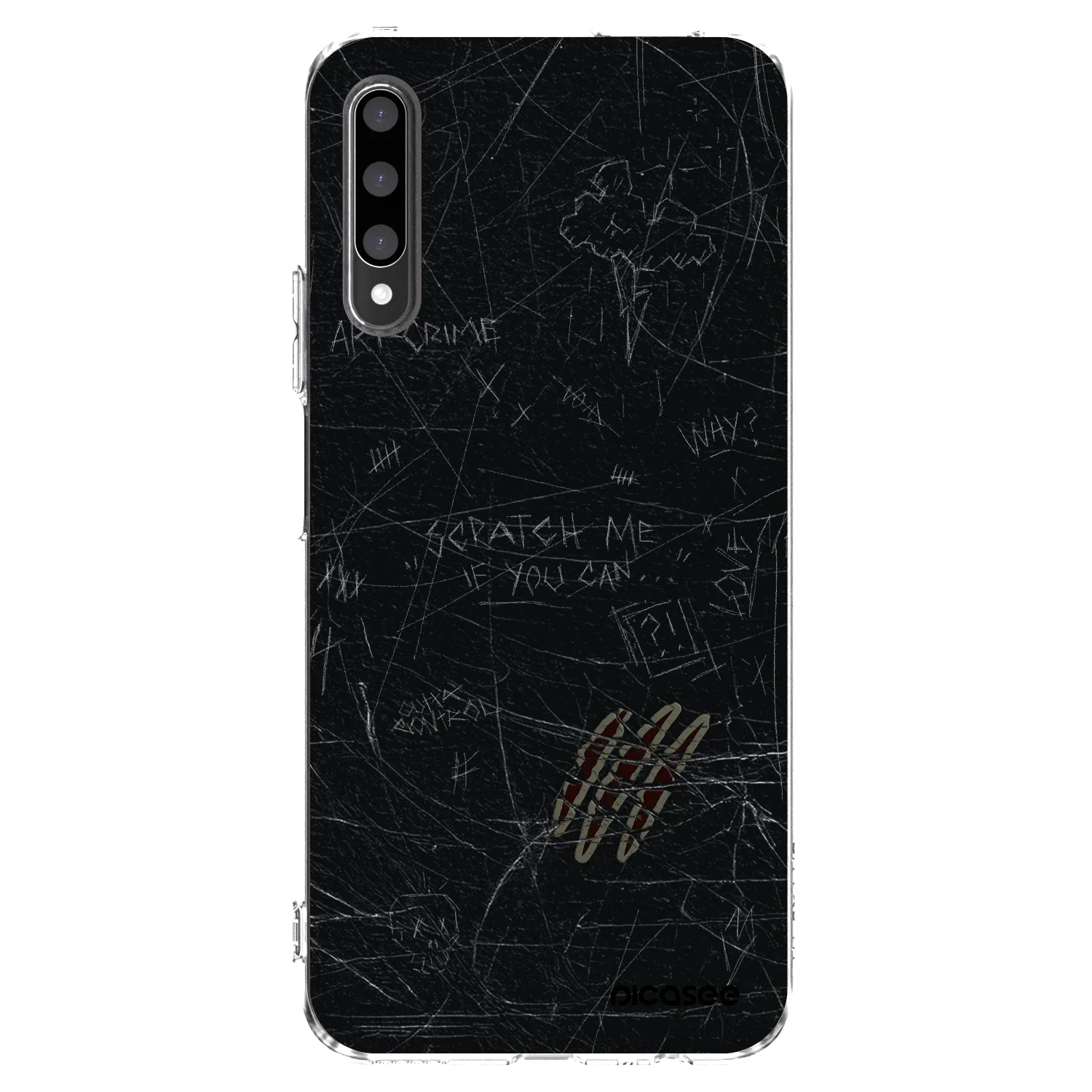 Picasee διαφανής θήκη σιλικόνης Honor 9X Pro - SCRATCH