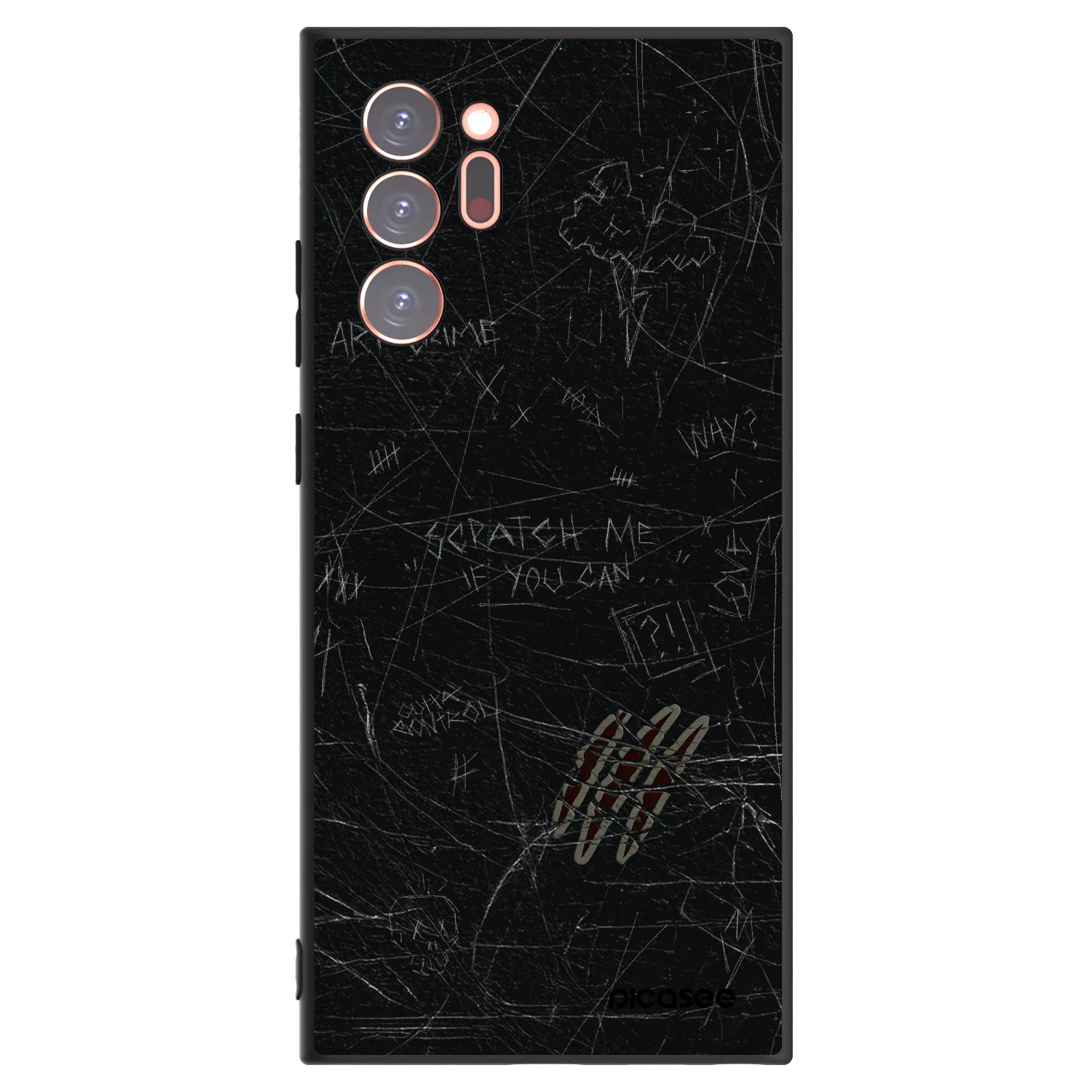 Picasee Μαύρη θήκη σιλικόνης για Samsung Galaxy Note 20 Ultra - SCRATCH