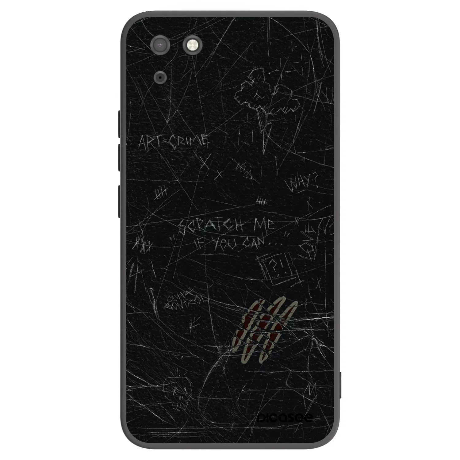 Picasee Μαύρη θήκη σιλικόνης για Huawei Y5P - SCRATCH