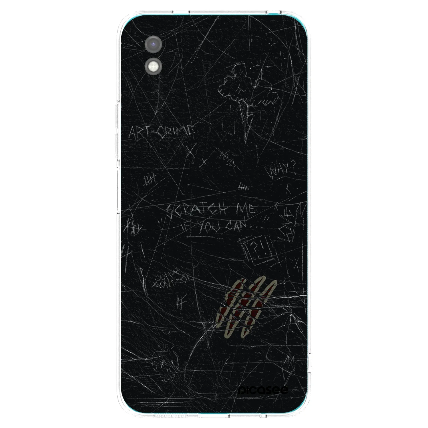 Picasee Μαύρη θήκη σιλικόνης για Xiaomi Redmi 9A - SCRATCH