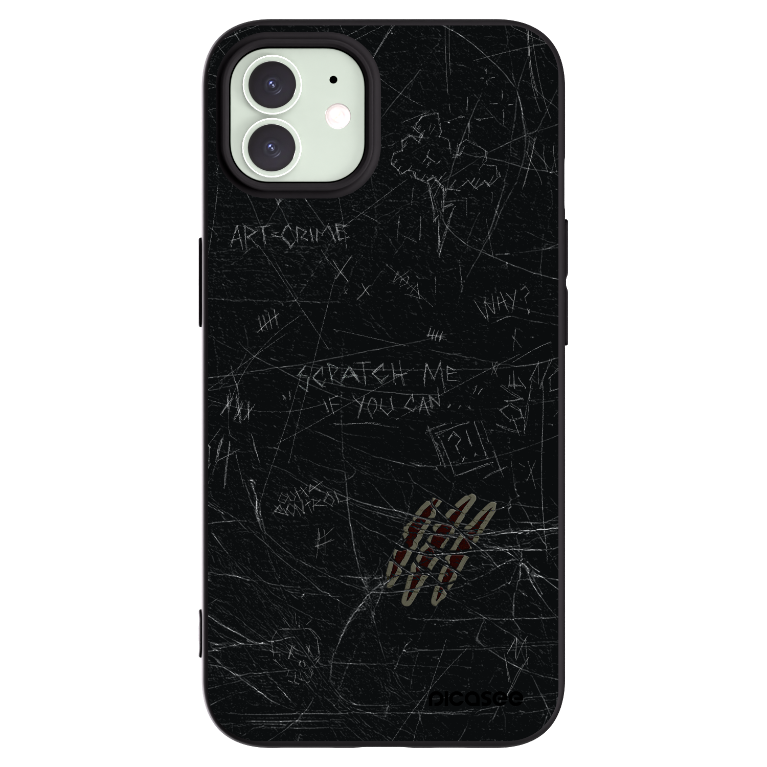 Picasee Μαύρη θήκη σιλικόνης για Apple iPhone 12 Pro - SCRATCH