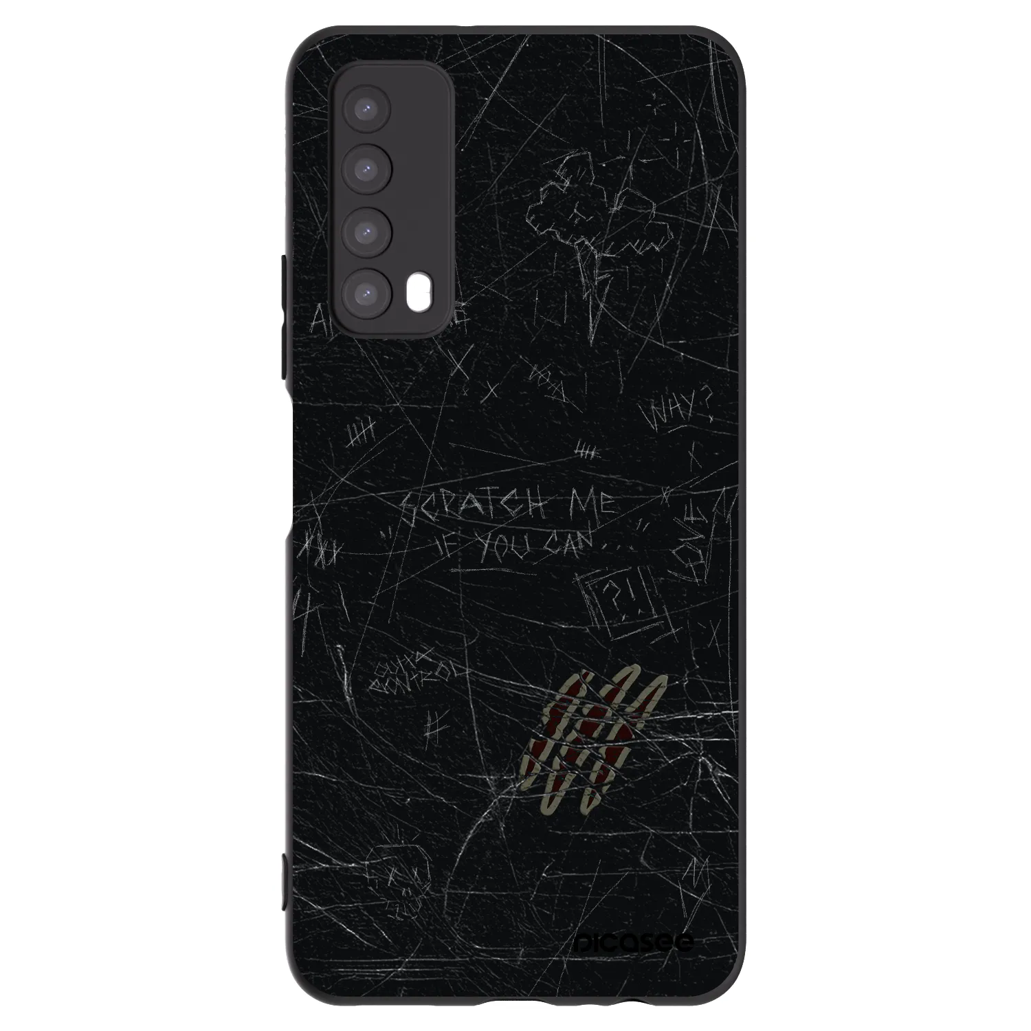 Picasee Μαύρη θήκη σιλικόνης για Huawei P Smart 2021 - SCRATCH