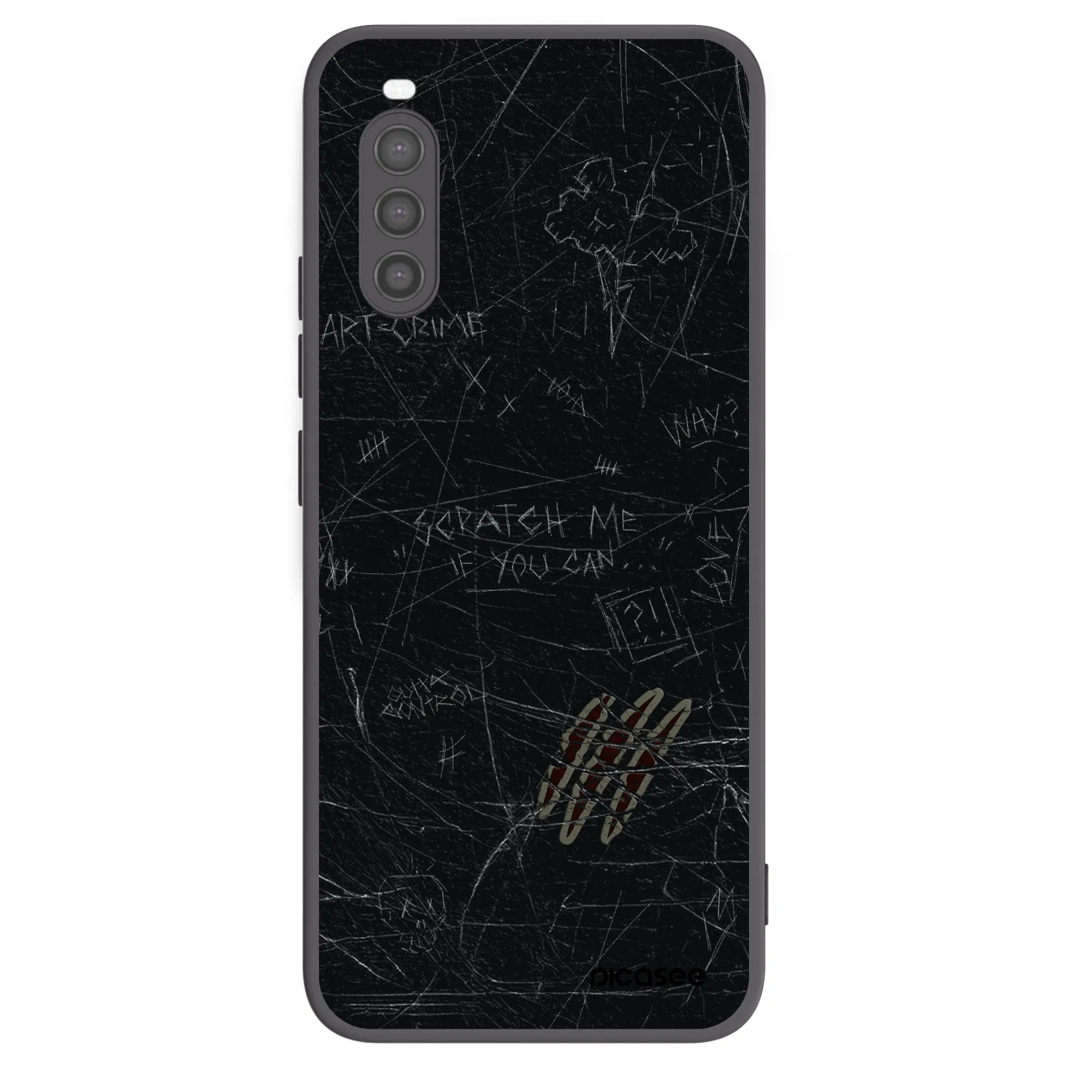 Picasee Μαύρη θήκη σιλικόνης για Sony Xperia 10 II - SCRATCH