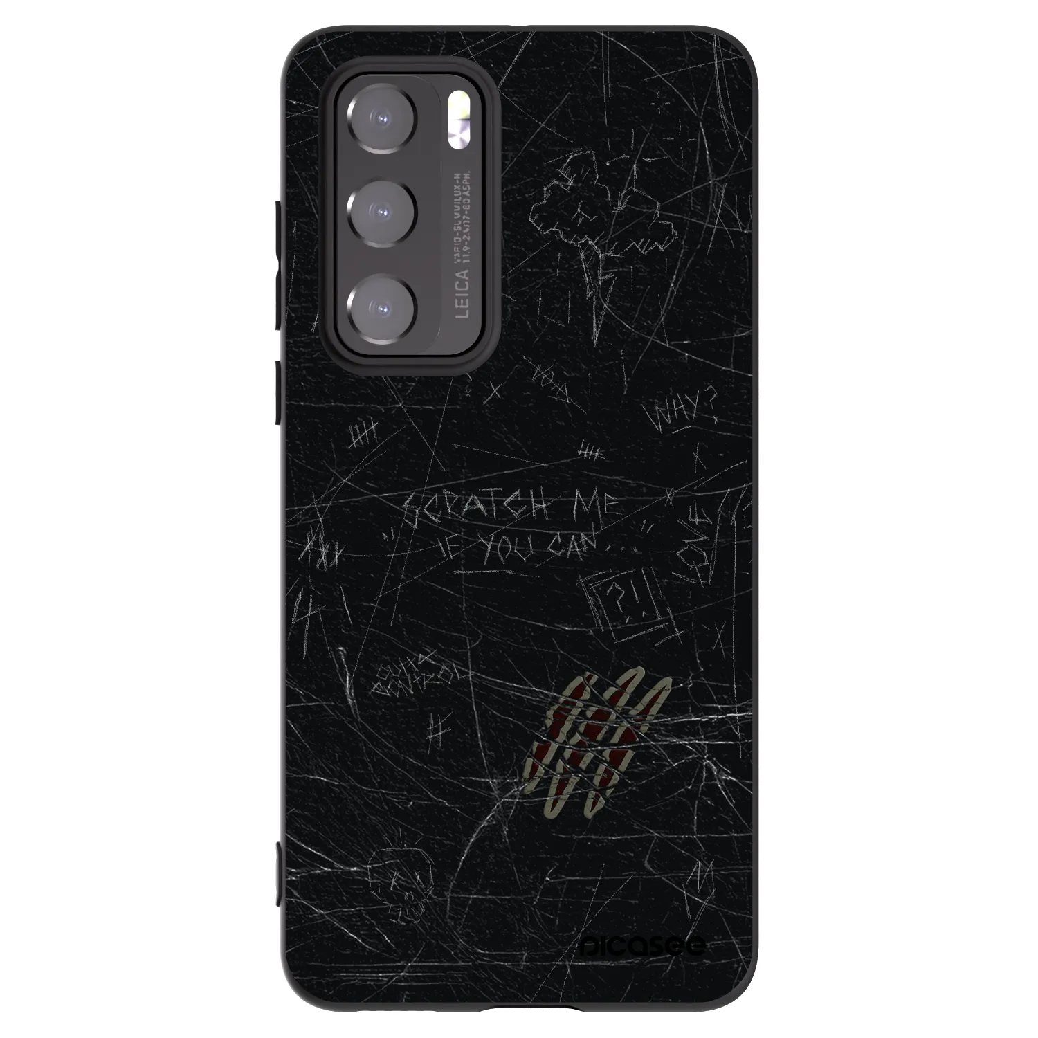 Picasee Μαύρη θήκη σιλικόνης για Huawei P40 - SCRATCH