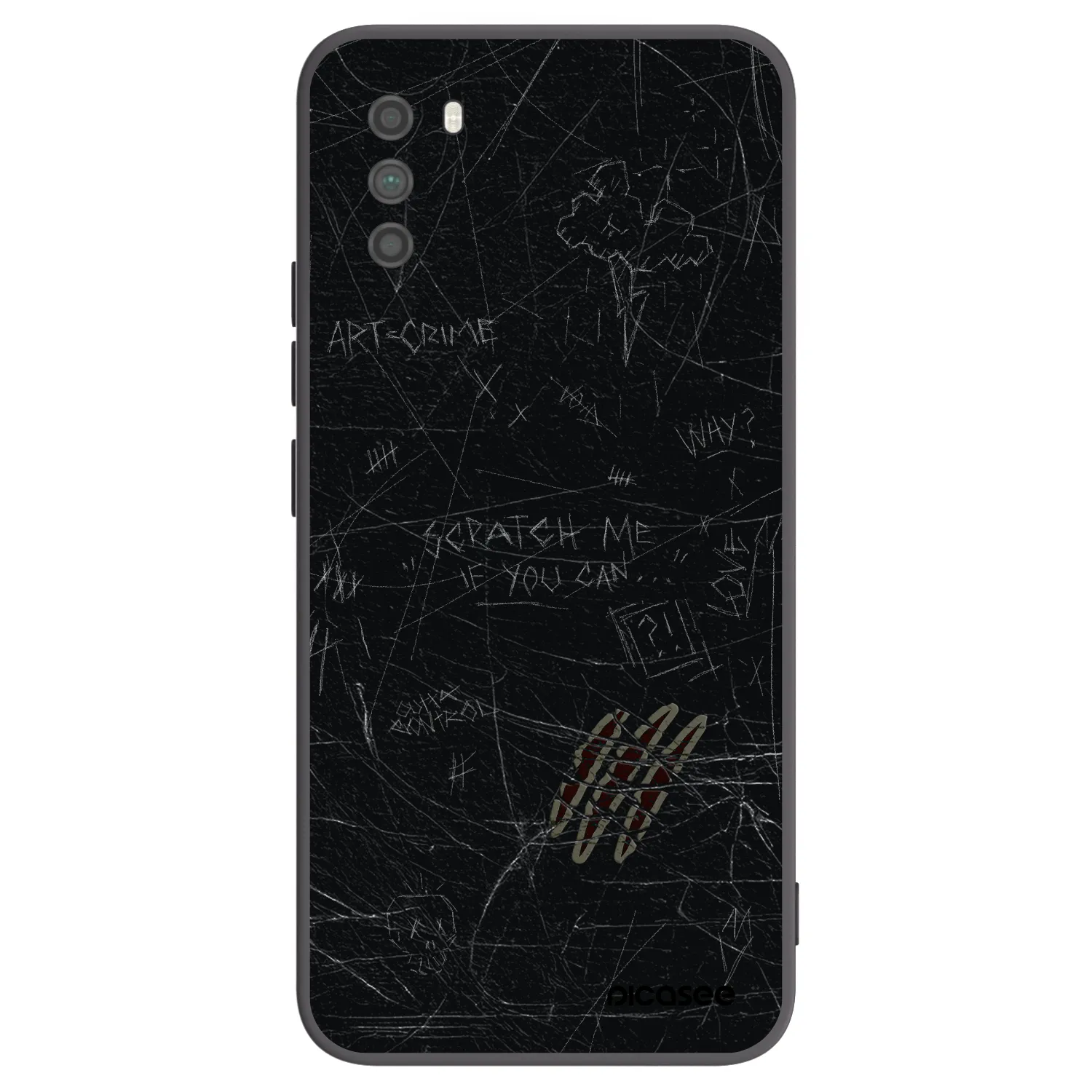 Picasee Μαύρη θήκη σιλικόνης για Xiaomi Poco M3 - SCRATCH
