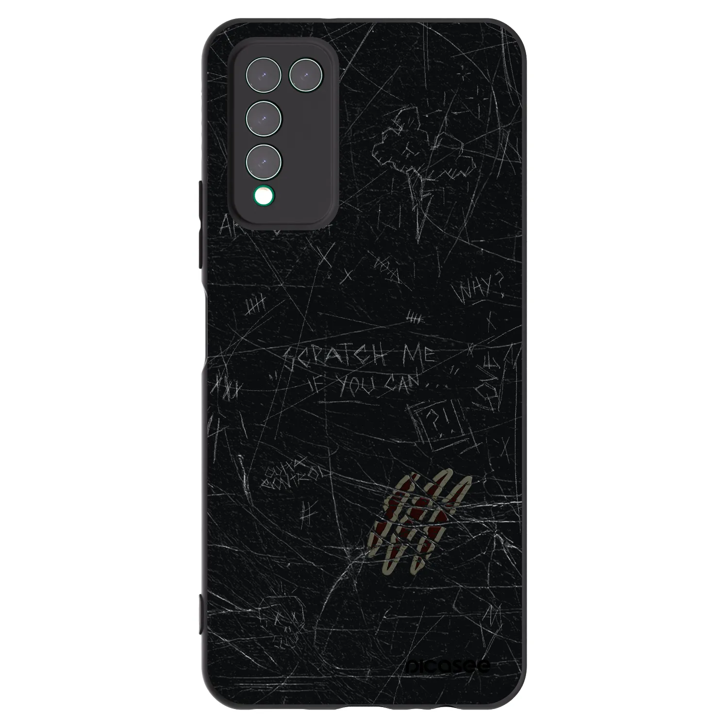 Picasee Μαύρη θήκη σιλικόνης για Honor 10X Lite - SCRATCH