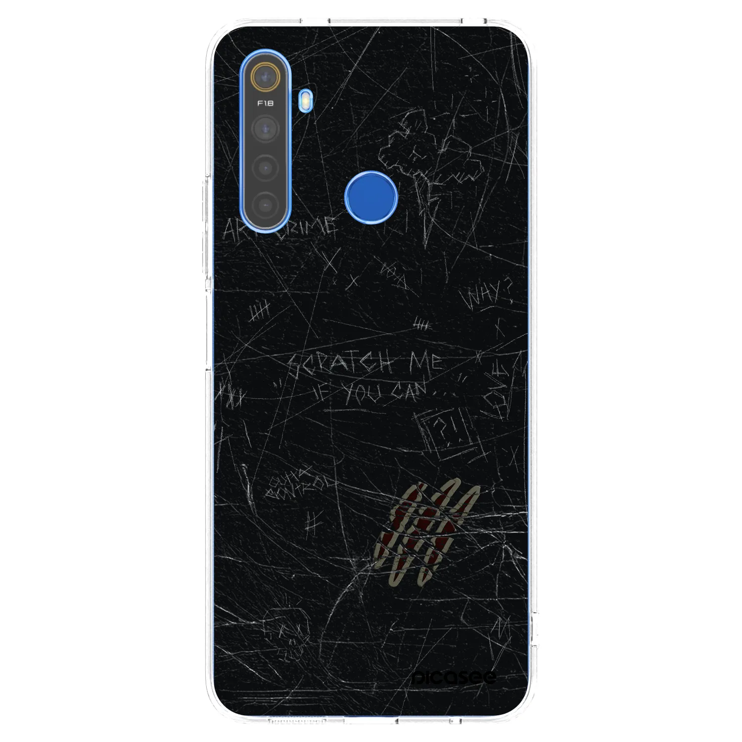 Picasee διαφανής θήκη σιλικόνης Realme 5 - SCRATCH