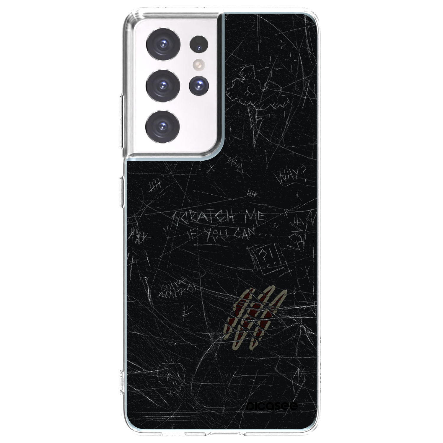 Picasee διαφανής θήκη σιλικόνης Samsung Galaxy S21 Ultra 5G G998B - SCRATCH