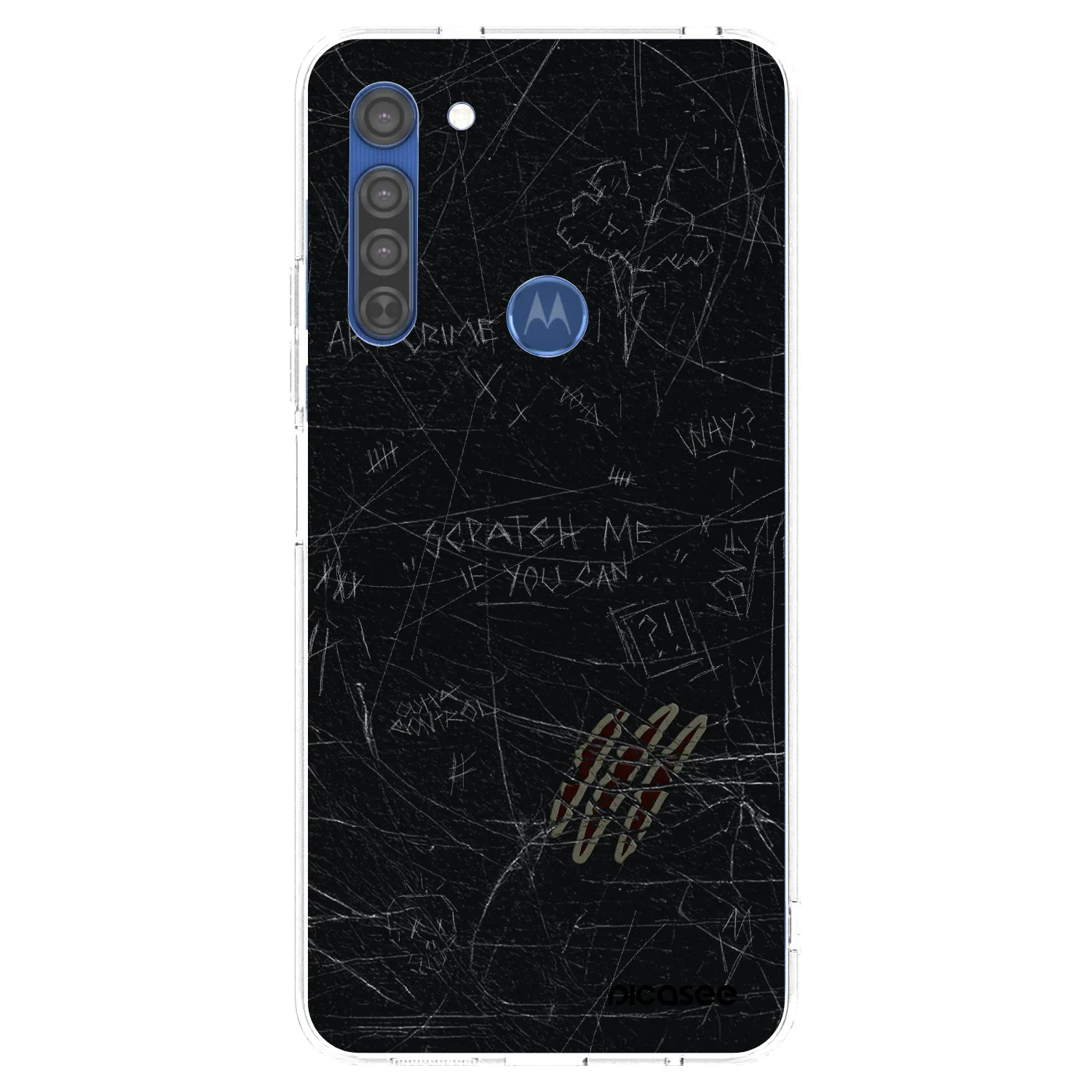 Picasee διαφανής θήκη σιλικόνης Motorola Moto G8 - SCRATCH