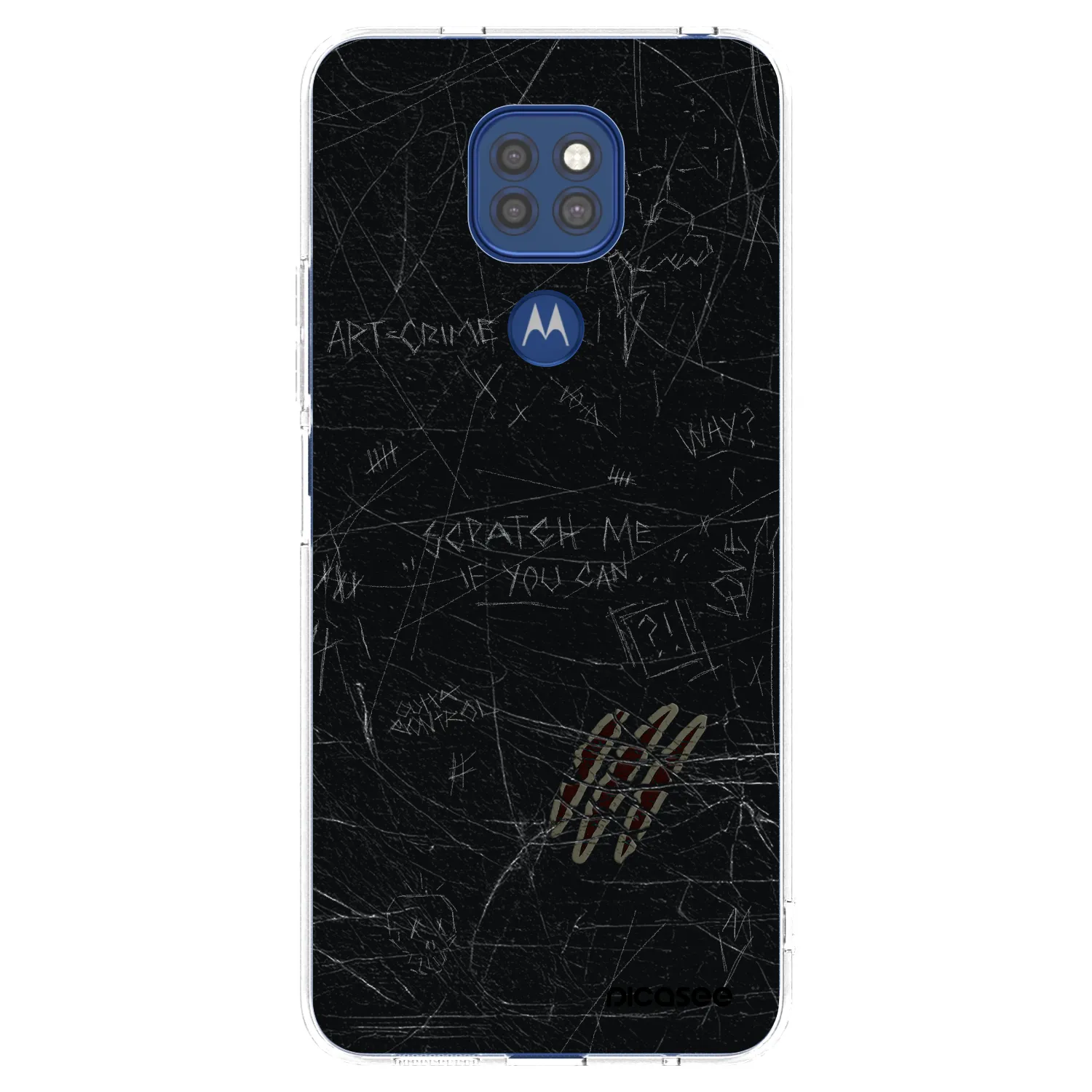 Picasee διαφανής θήκη σιλικόνης Motorola Moto G9 Play - SCRATCH