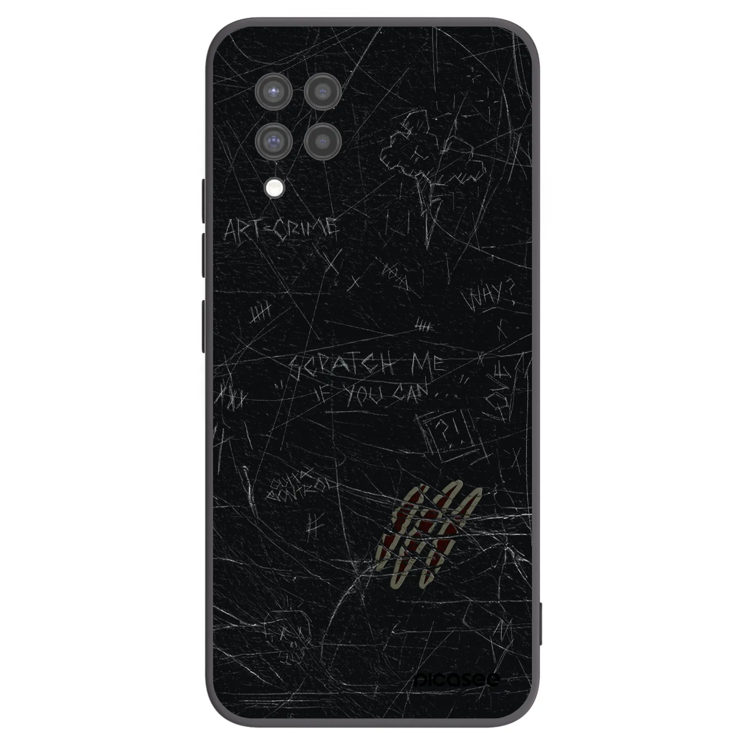 Picasee Μαύρη θήκη σιλικόνης για Samsung Galaxy A42 A426B - SCRATCH