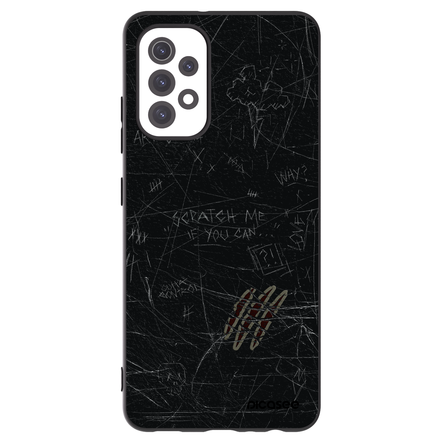 Picasee Μαύρη θήκη σιλικόνης για Samsung Galaxy A32 5G A326B - SCRATCH