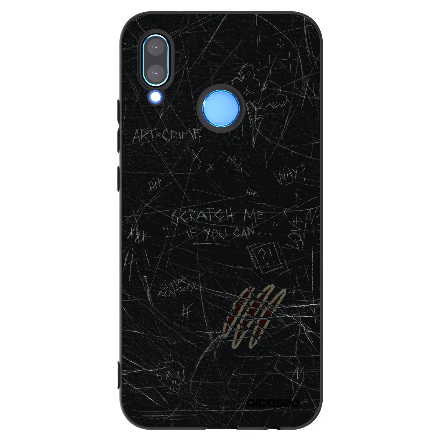 Picasee Μαύρη θήκη σιλικόνης για Huawei P20 Lite - SCRATCH