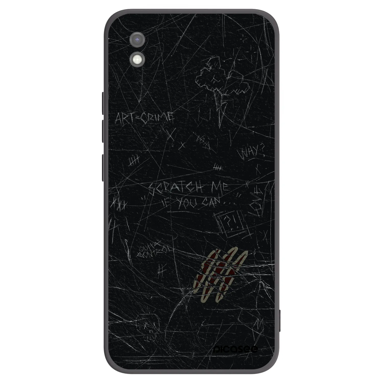 Picasee Μαύρη θήκη σιλικόνης για Xiaomi Redmi 9AT - SCRATCH