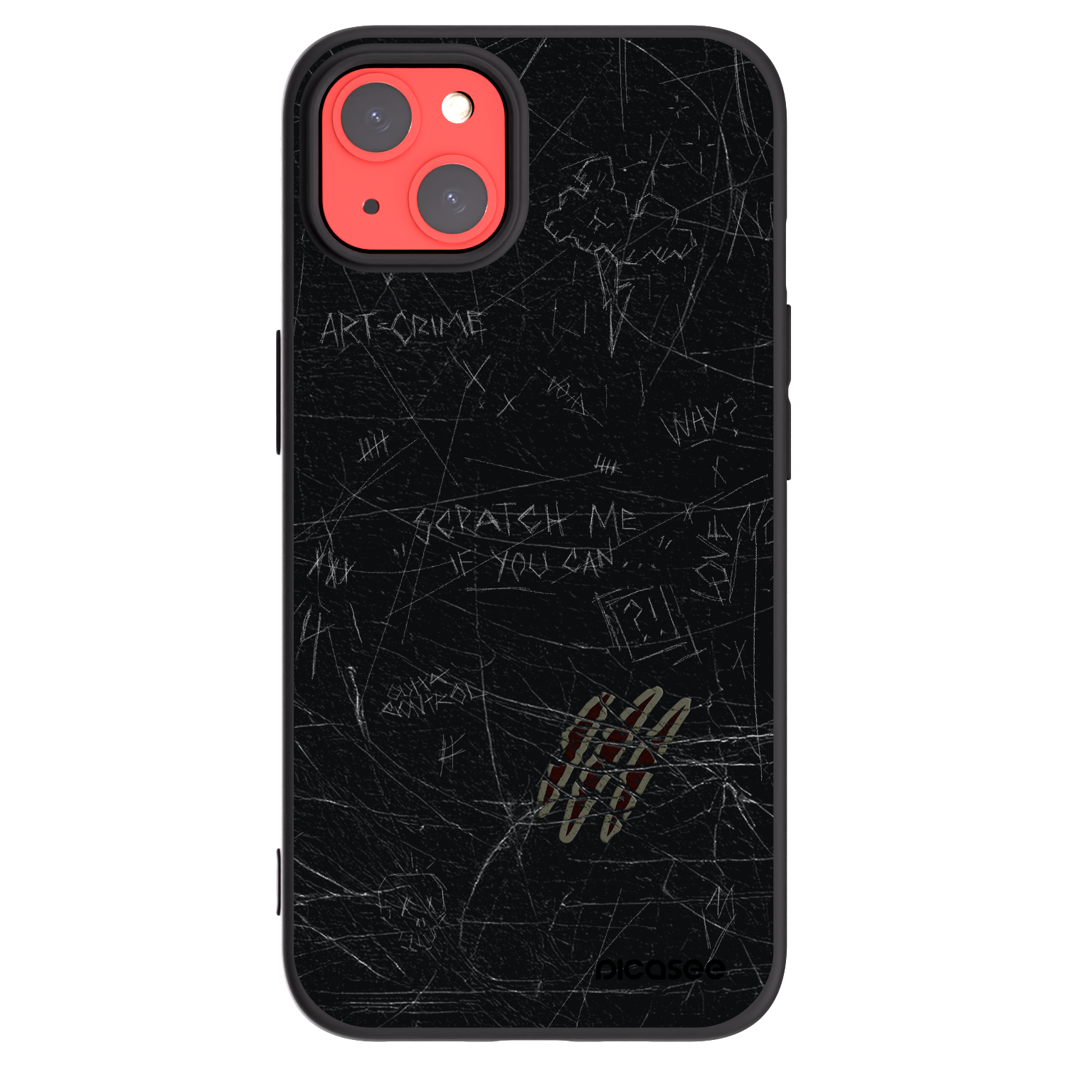 Picasee Μαύρη θήκη σιλικόνης για Apple iPhone 13 - SCRATCH