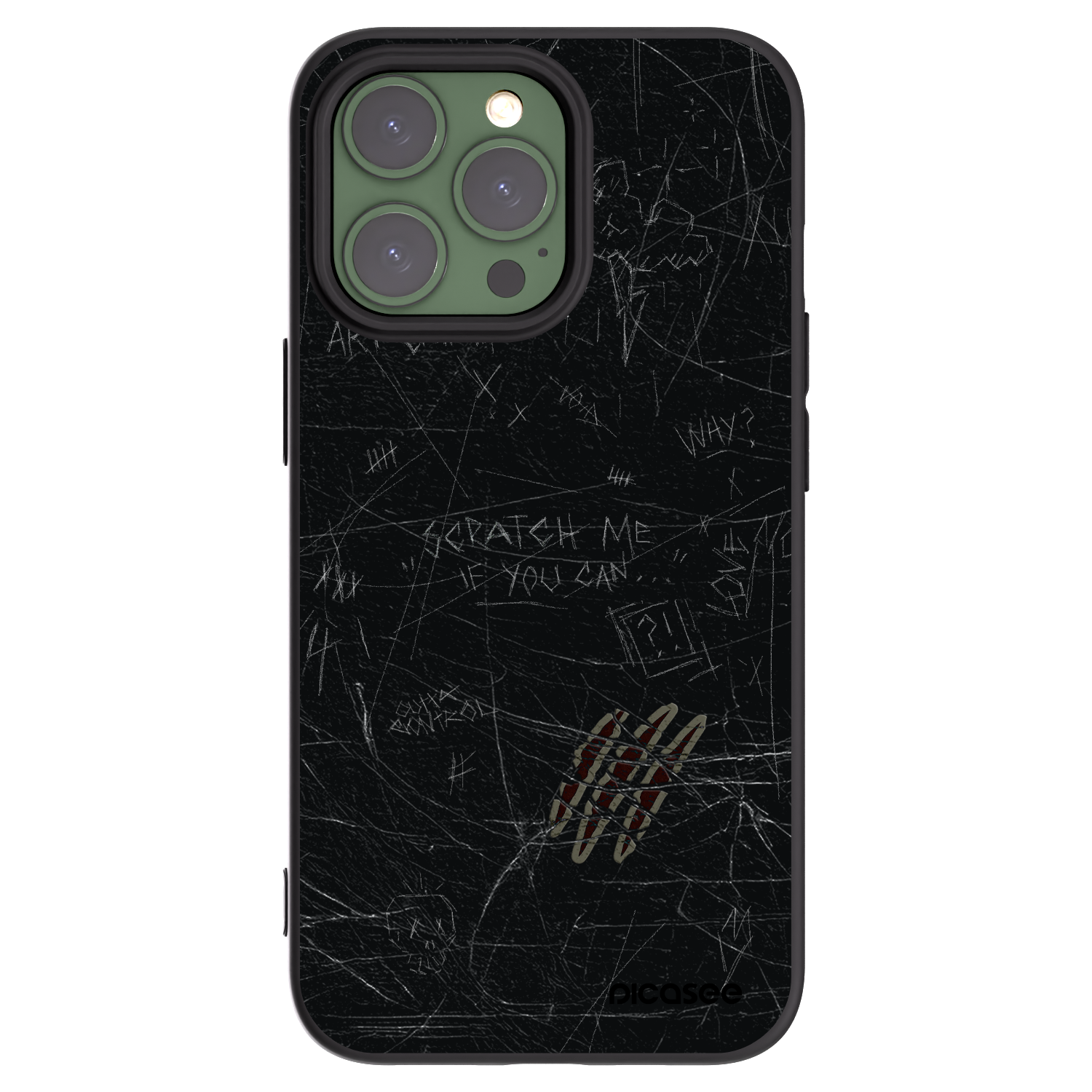 Picasee Μαύρη θήκη σιλικόνης για Apple iPhone 13 Pro - SCRATCH