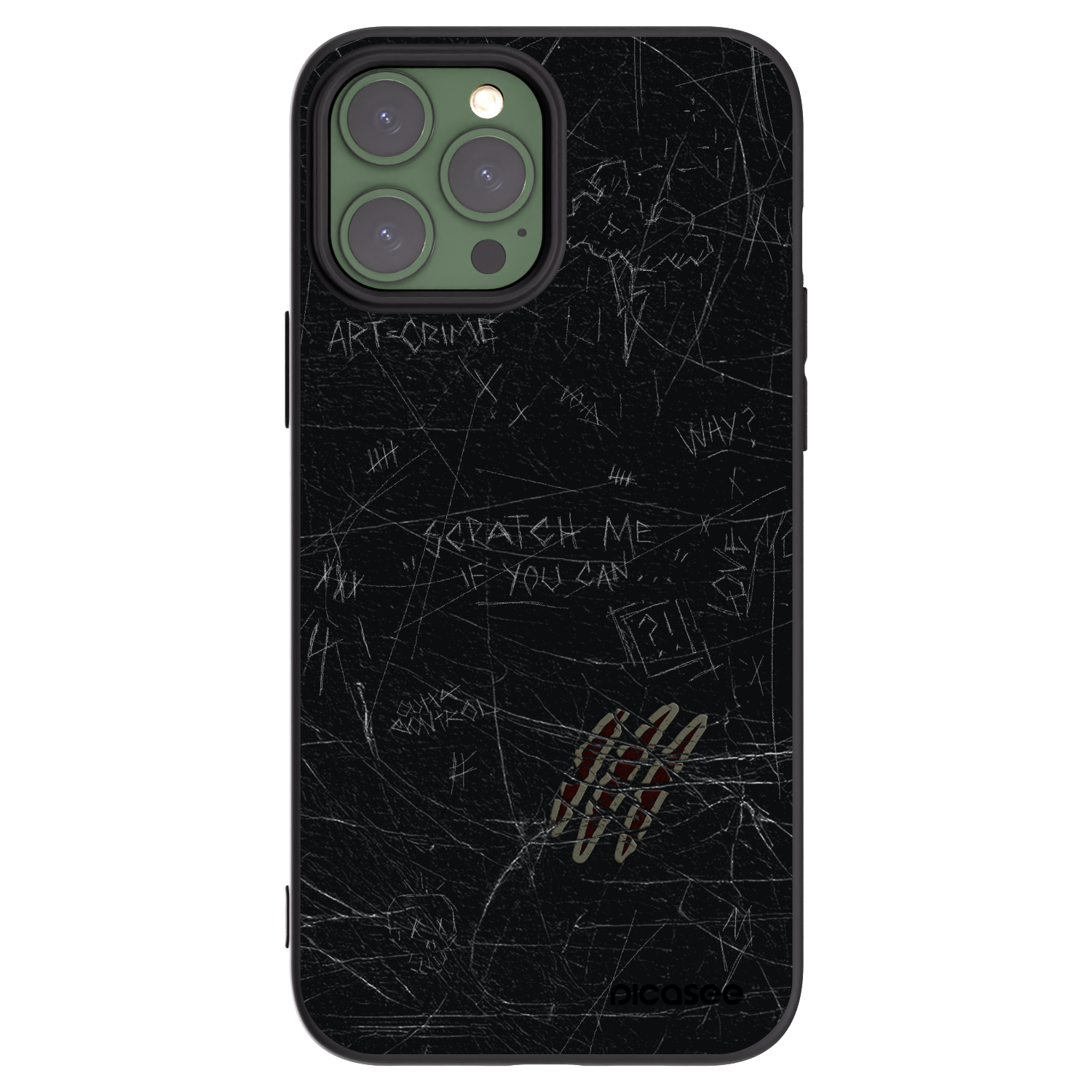 Picasee Μαύρη θήκη σιλικόνης για Apple iPhone 13 Pro Max - SCRATCH