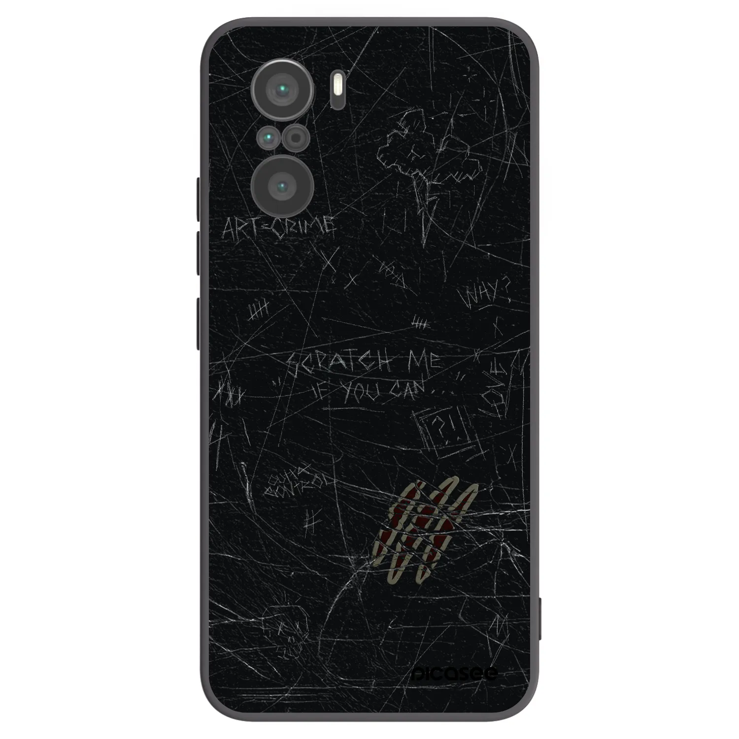 Picasee Μαύρη θήκη σιλικόνης για Xiaomi Poco F3 - SCRATCH