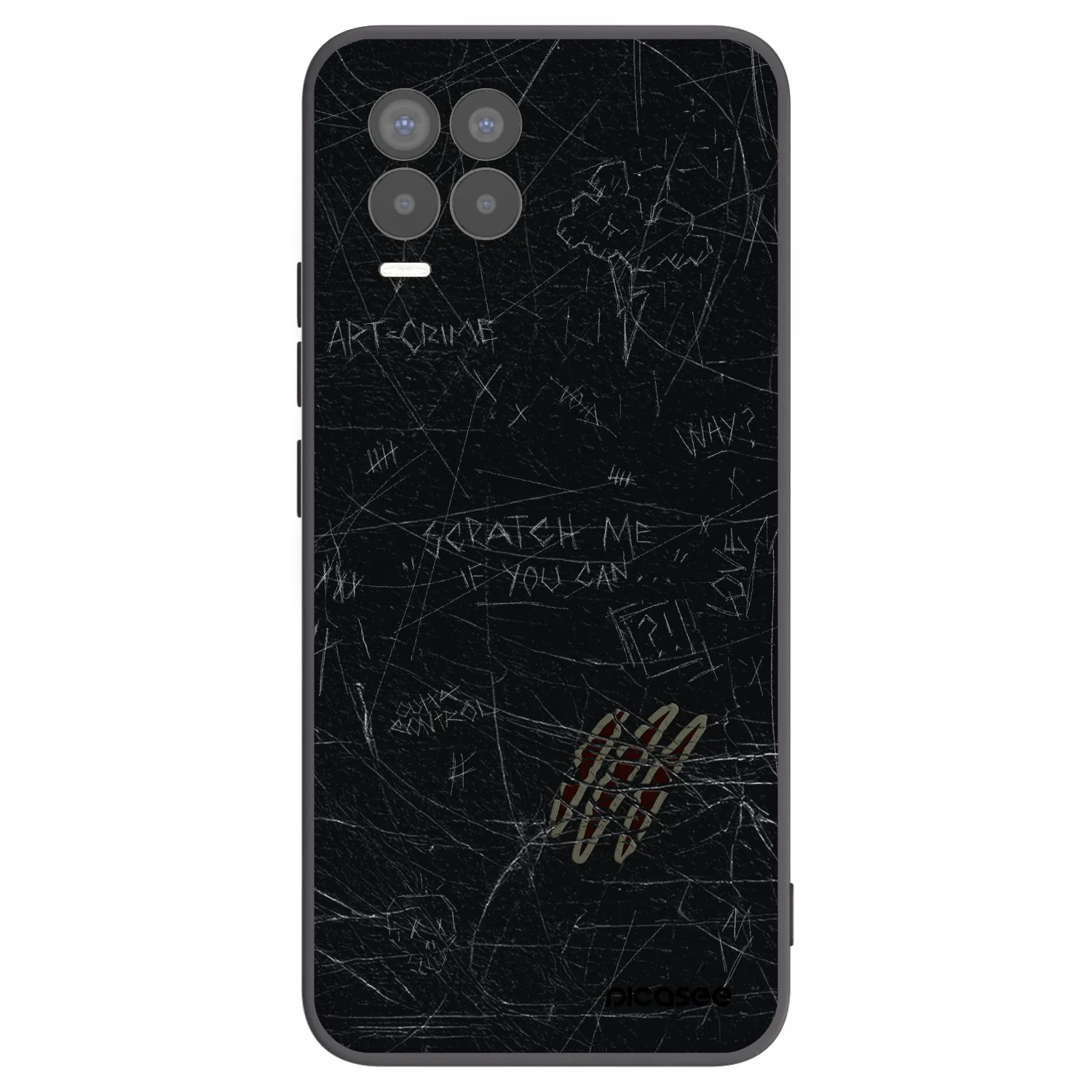 Picasee Μαύρη θήκη σιλικόνης για Realme 8 Pro - SCRATCH
