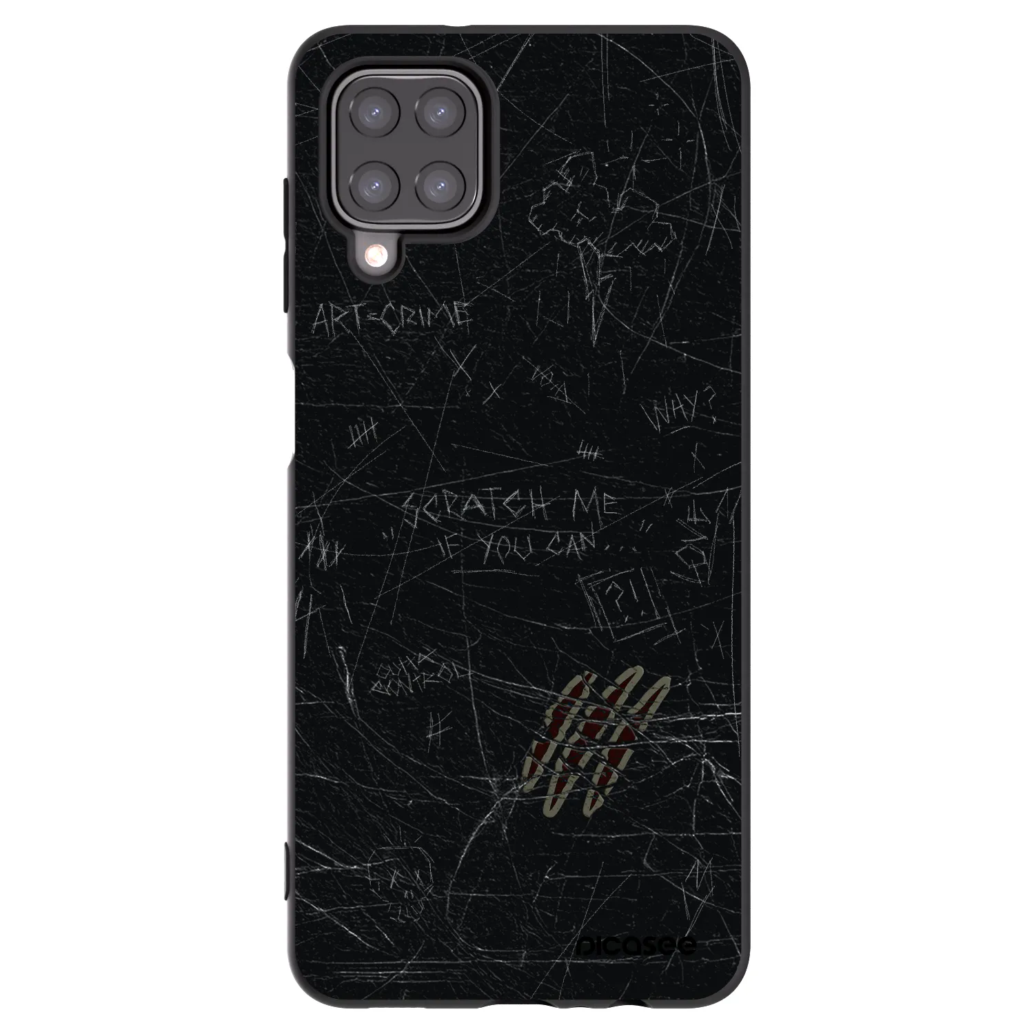 Picasee Μαύρη θήκη σιλικόνης για Samsung Galaxy M12 M127F - SCRATCH