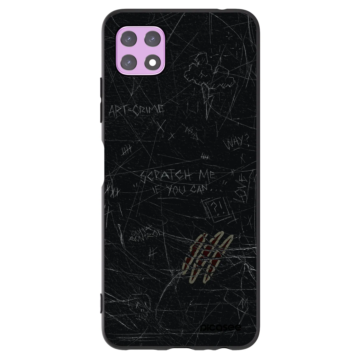 Picasee Μαύρη θήκη σιλικόνης για Samsung Galaxy A22 A226B 5G - SCRATCH