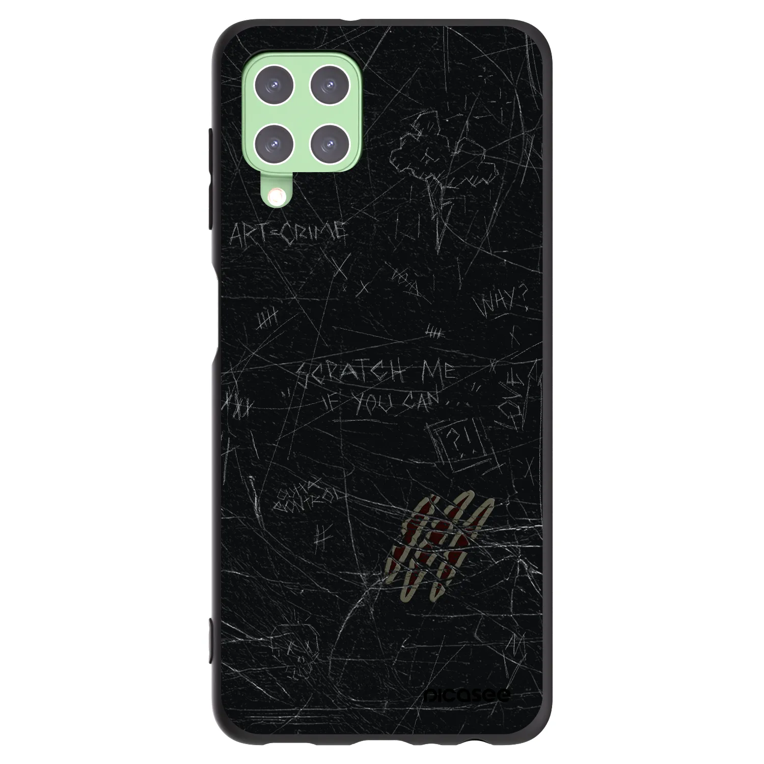 Picasee Μαύρη θήκη σιλικόνης για Samsung Galaxy A22 A225F 4G - SCRATCH