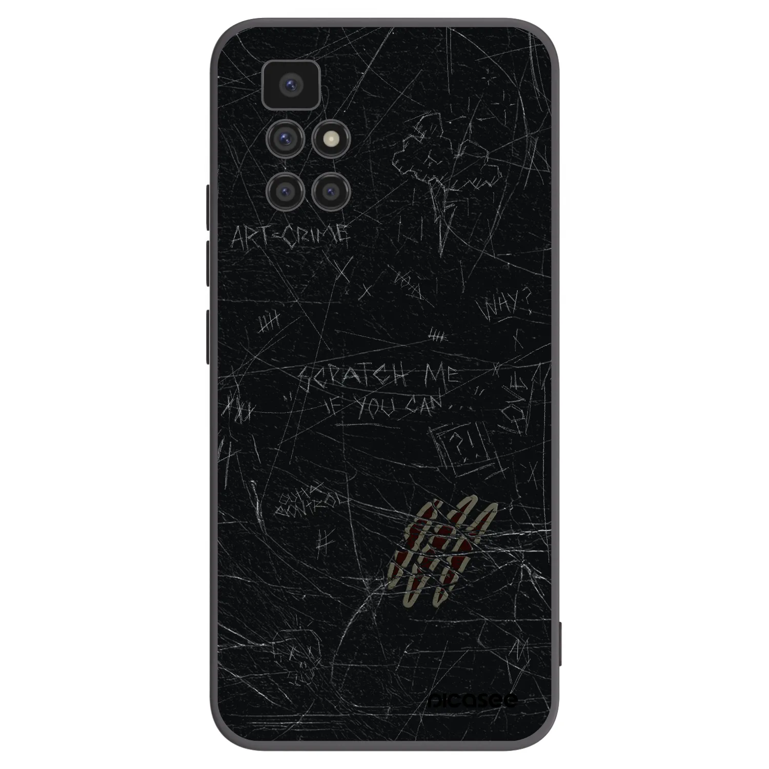 Picasee Μαύρη θήκη σιλικόνης για Xiaomi Redmi 10 - SCRATCH