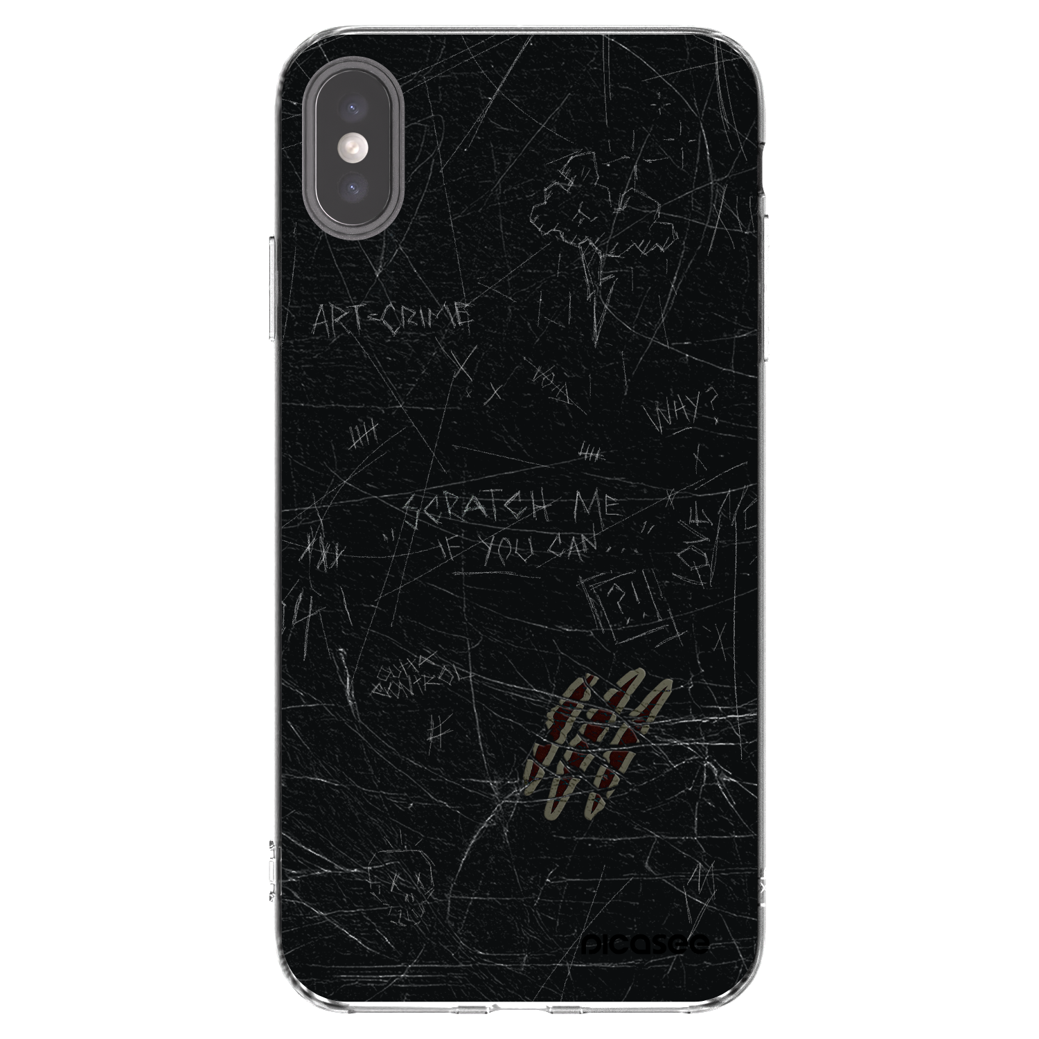 Picasee διαφανής θήκη σιλικόνης Apple iPhone XS Max - SCRATCH