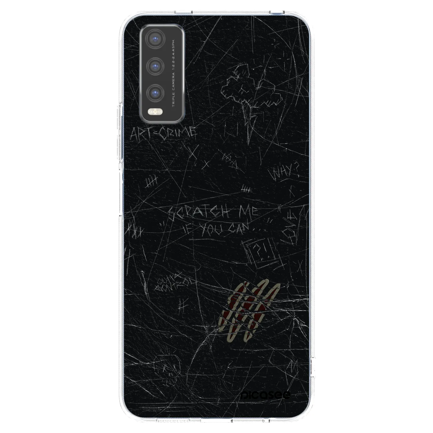Picasee διαφανής θήκη σιλικόνης Vivo Y20s - SCRATCH