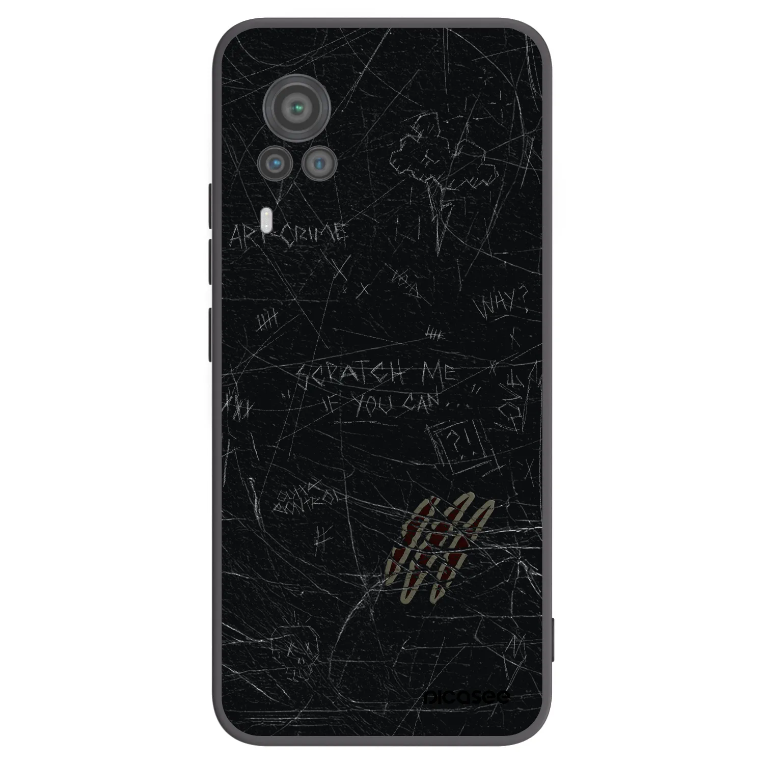 Picasee Μαύρη θήκη σιλικόνης για Vivo X60 Pro 5G - SCRATCH