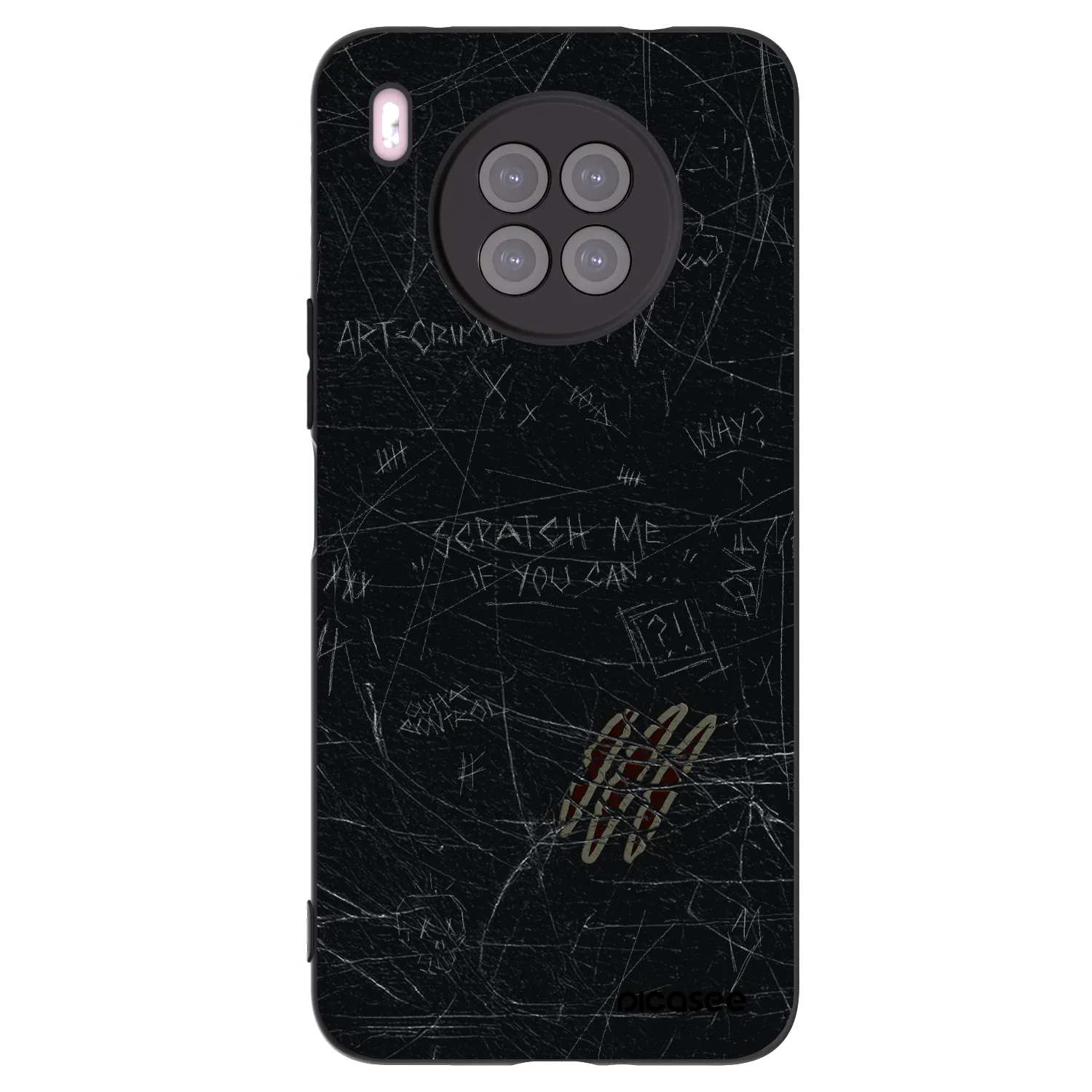 Picasee Μαύρη θήκη σιλικόνης για Huawei Nova 8i - SCRATCH