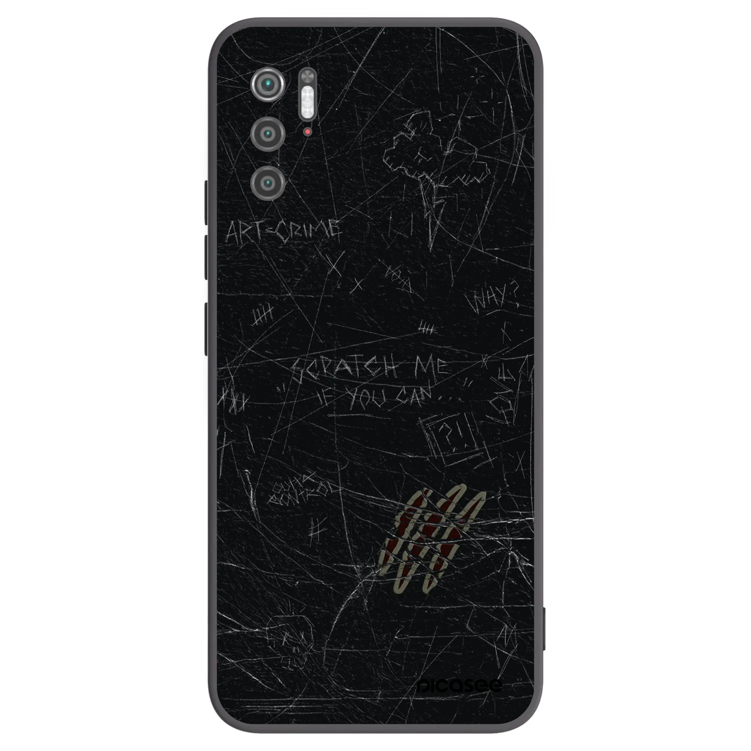 Picasee Μαύρη θήκη σιλικόνης για Xiaomi Poco M3 Pro 5G - SCRATCH