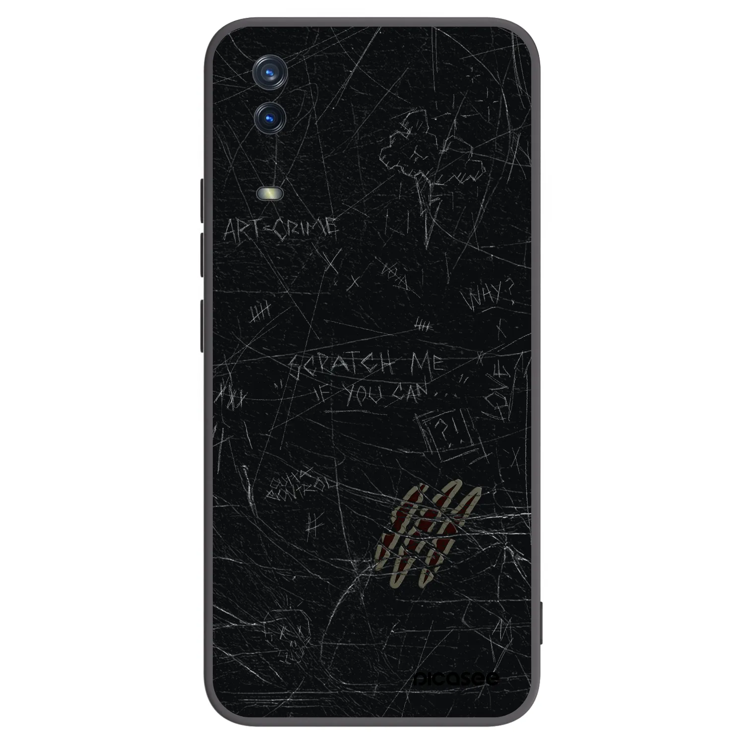 Picasee Μαύρη θήκη σιλικόνης για Vivo Y11s - SCRATCH