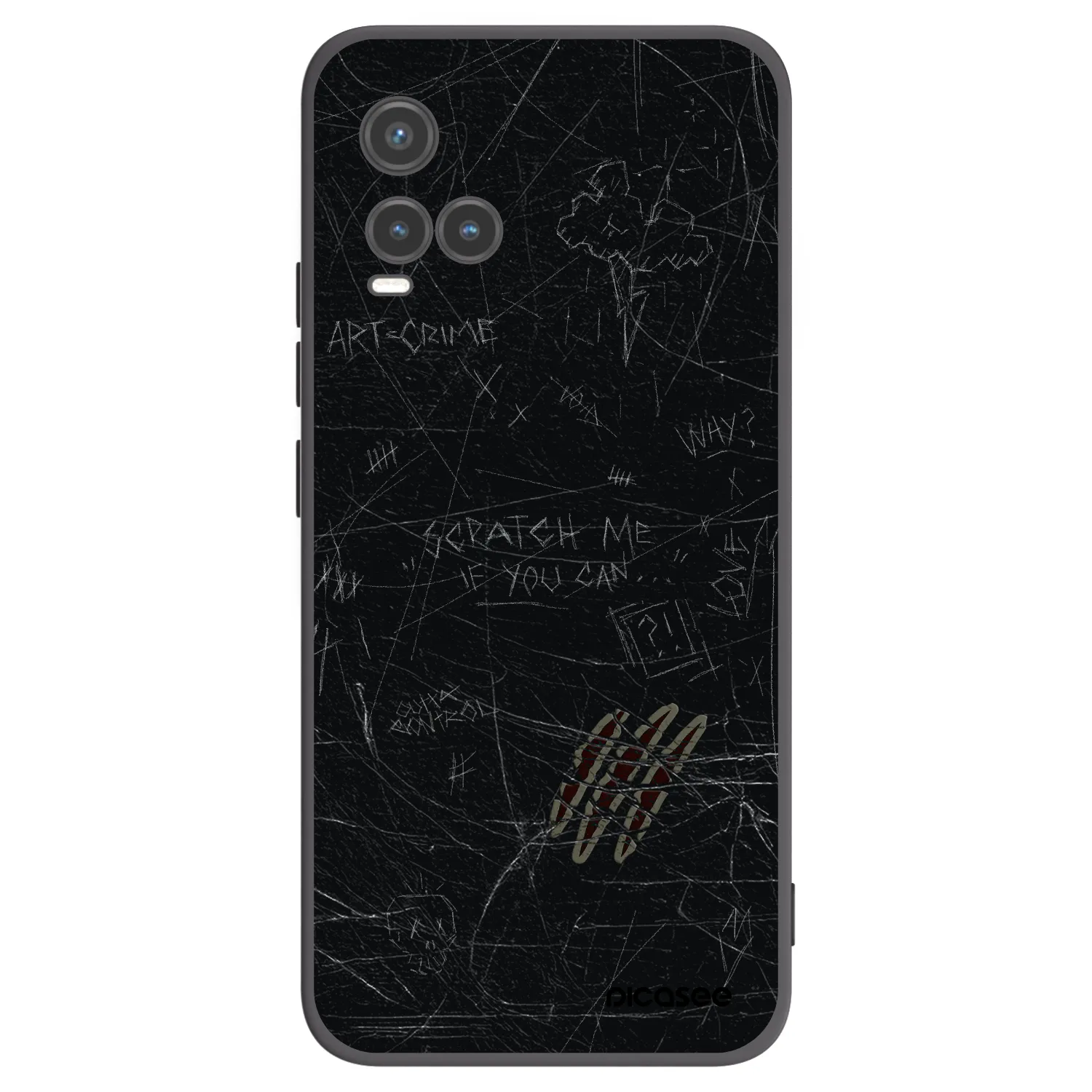 Picasee Μαύρη θήκη σιλικόνης για Vivo Y33s - SCRATCH