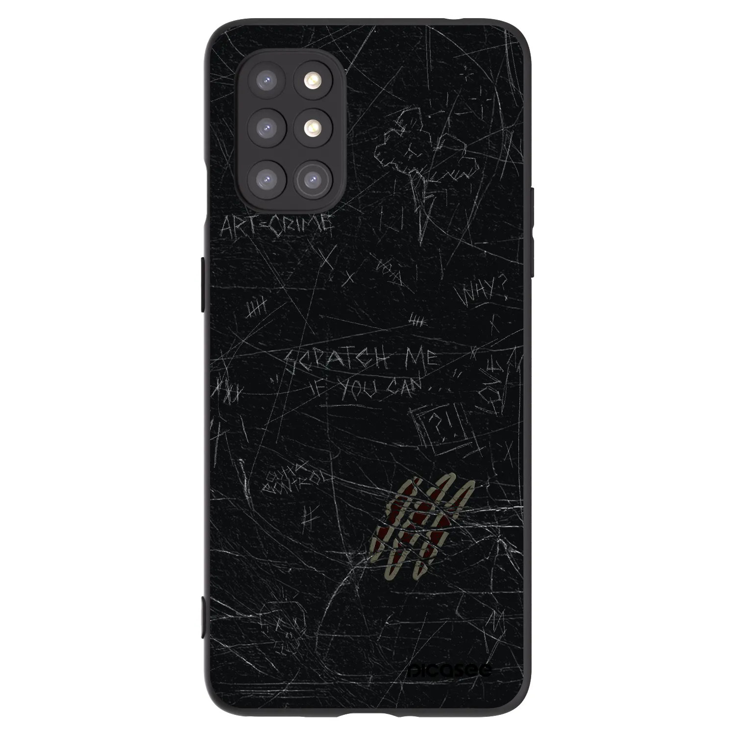 Picasee Μαύρη θήκη σιλικόνης για OnePlus 8T - SCRATCH