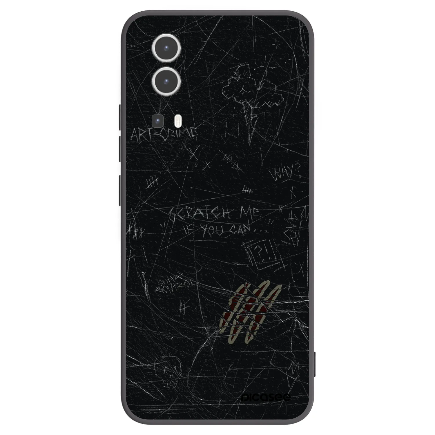 Picasee Μαύρη θήκη σιλικόνης για Vivo Y72 5G - SCRATCH
