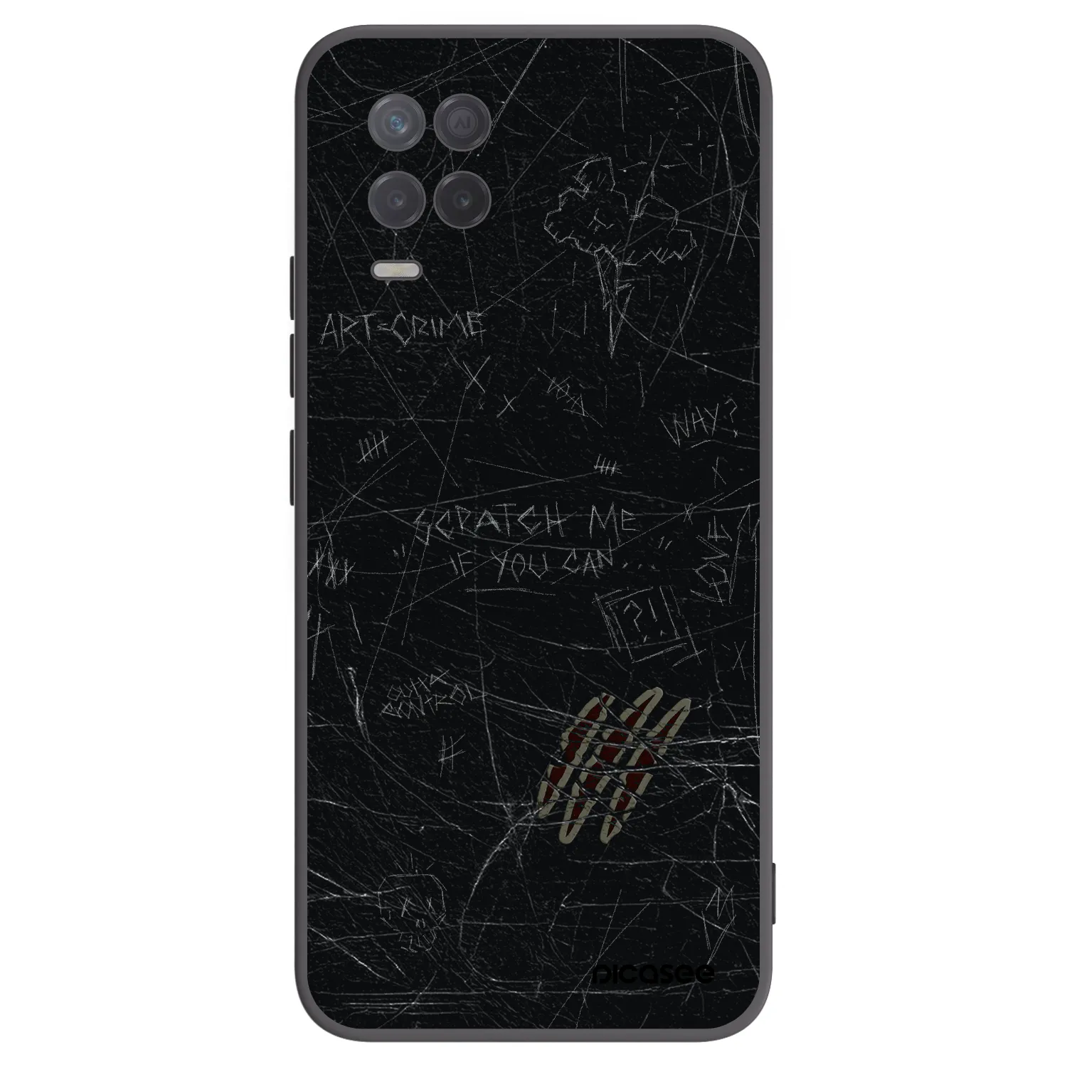 Picasee Μαύρη θήκη σιλικόνης για Realme 8 5G - SCRATCH