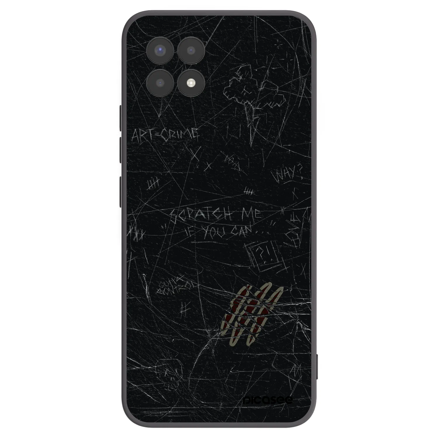Picasee Μαύρη θήκη σιλικόνης για Realme 8i - SCRATCH