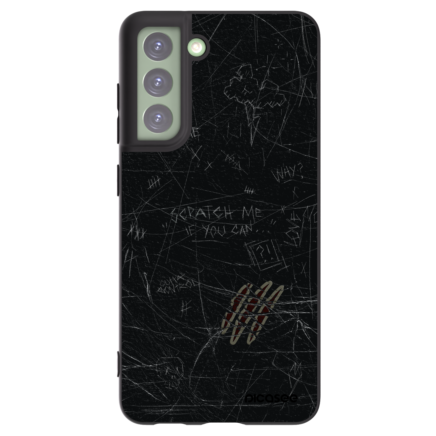 Picasee Μαύρη θήκη σιλικόνης για Samsung Galaxy S21 FE 5G - SCRATCH