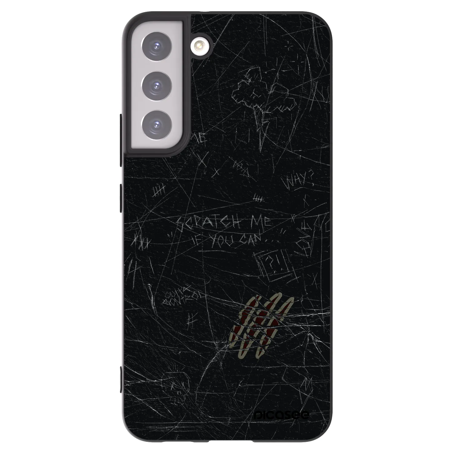 Picasee Μαύρη θήκη σιλικόνης για Samsung Galaxy S22+ 5G - SCRATCH
