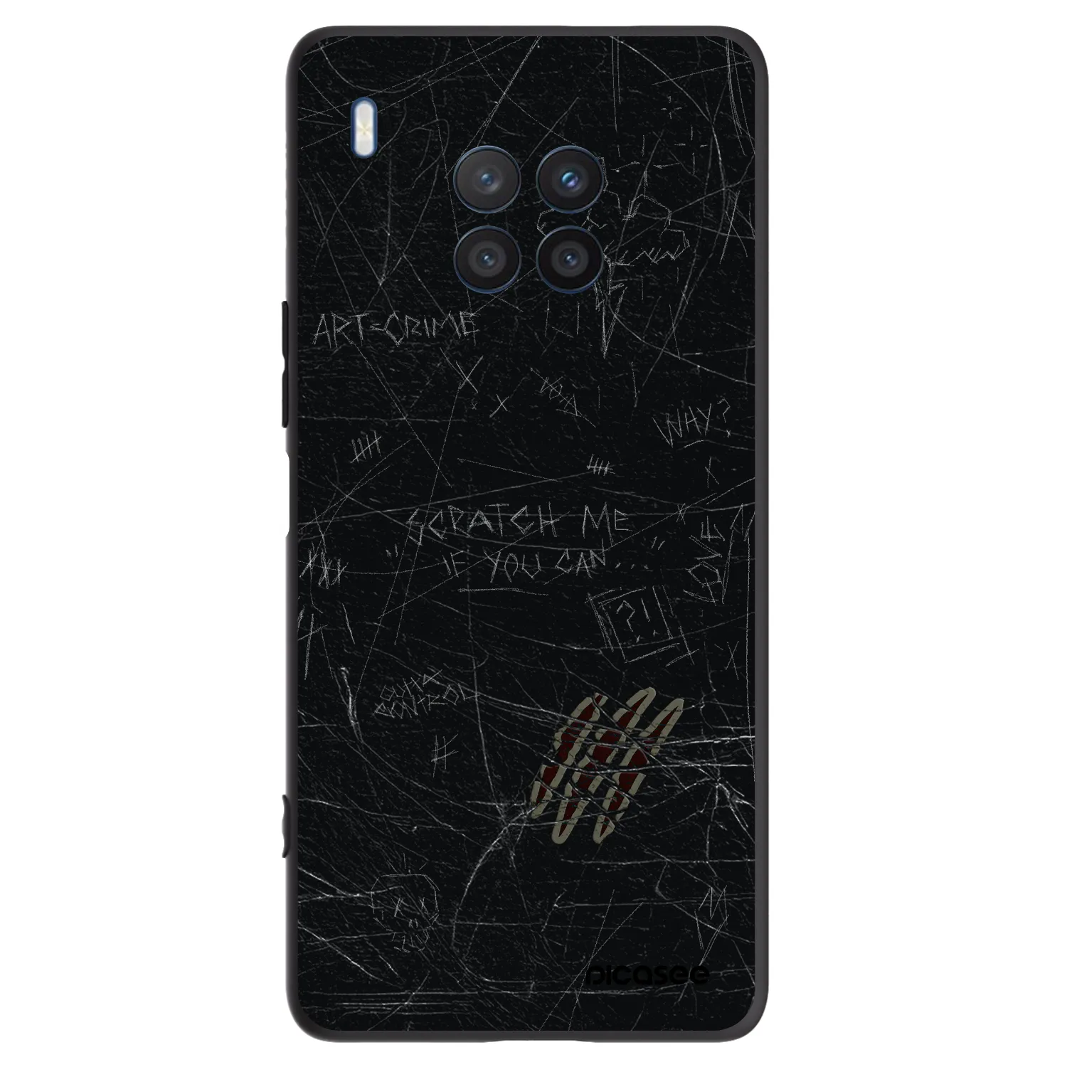Picasee Μαύρη θήκη σιλικόνης για Honor 50 Lite - SCRATCH