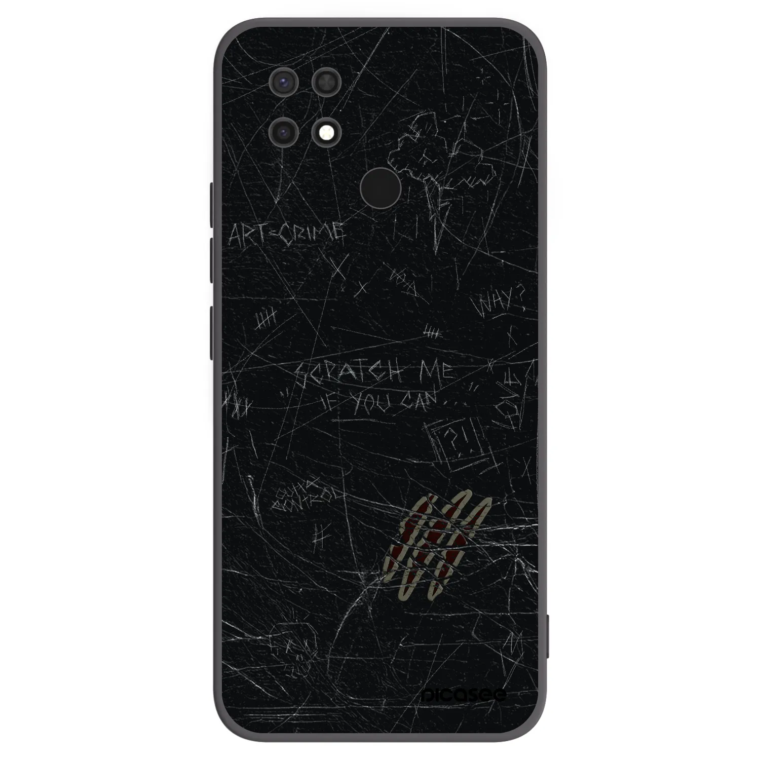 Picasee Μαύρη θήκη σιλικόνης για Xiaomi Redmi 10C - SCRATCH