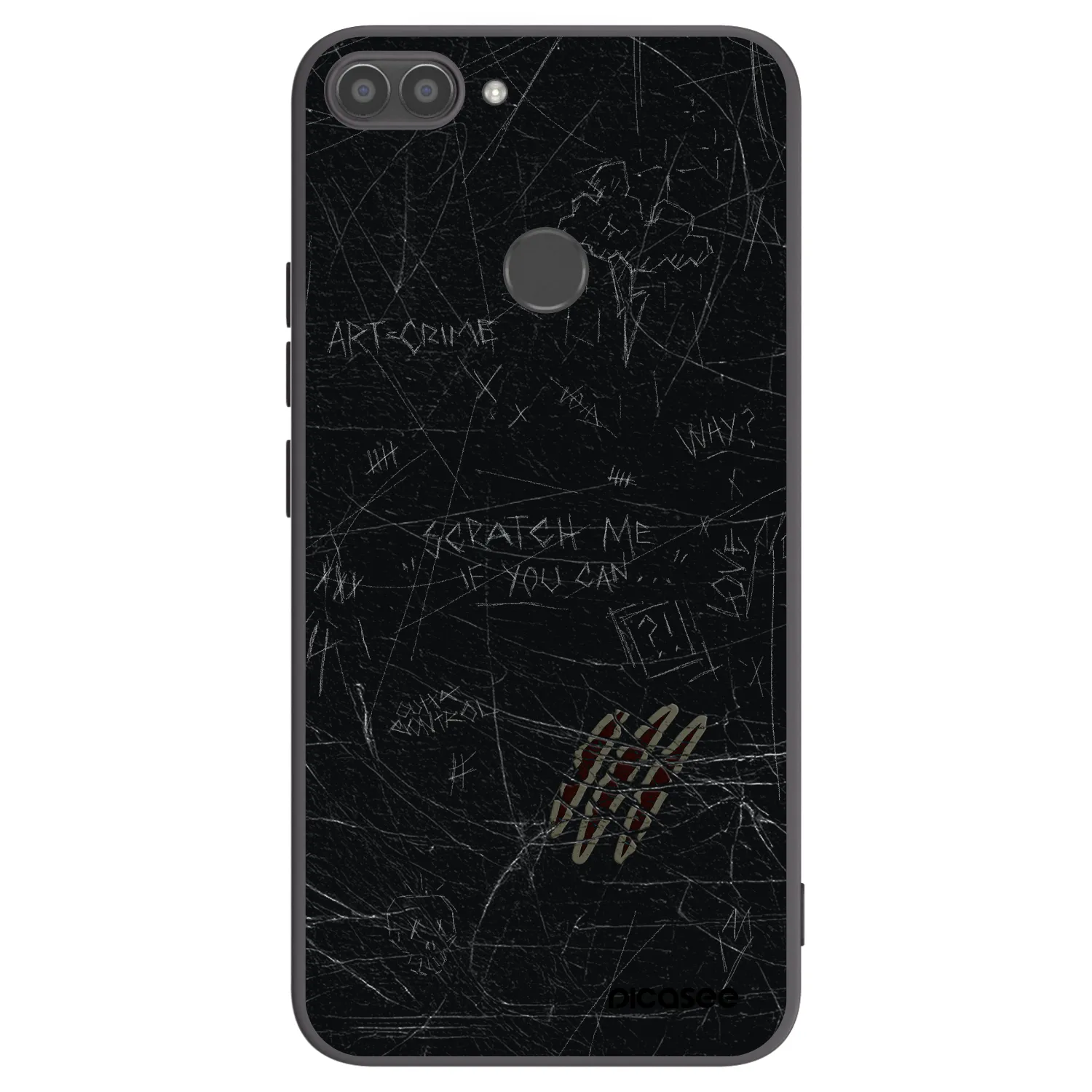 Picasee Μαύρη θήκη σιλικόνης για Huawei P Smart - SCRATCH